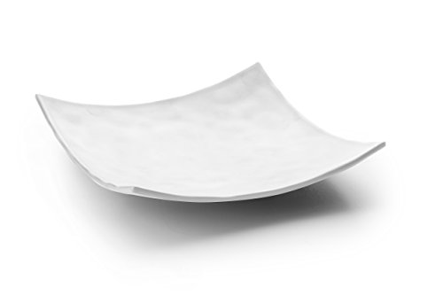 Lacor-Piatto Quadrato In Melamina, Colore: Bianco 25 X 25 X 5 Cm