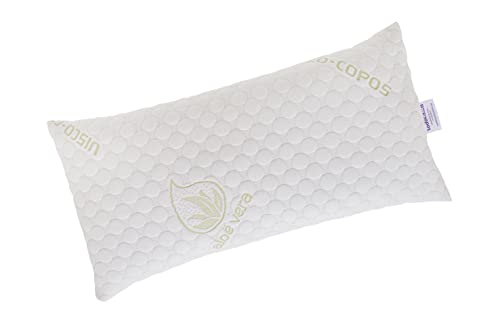 Todocama - Cuscino Viscoelastico Aloe Vera Con Fiocchi 100% Viscoelastico Tessuto Strech Aloe Vera Termoregulabile Firmezza - Alto Made In Spagna (80