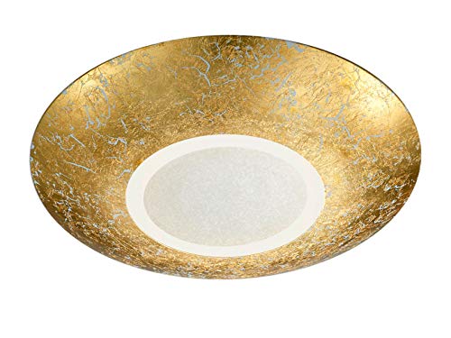 Trio Leuchten Lampada Da Soffitto Integriert, 12 W, Goldfarbig, 32,00 X 32,00 X 6,00 Cm