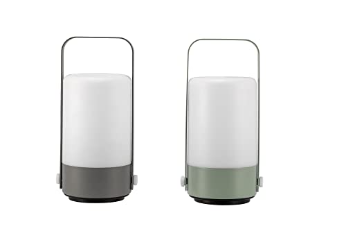 Pauleen 2 Lanterne Per Ciondoli Mobili Per Esterni 48256-Lanterna A Led, Set Da 2 Pezzi, Ip44, Timer A Batteria, Incl. 1 X 0,4 Watt Outdoor, Plastica