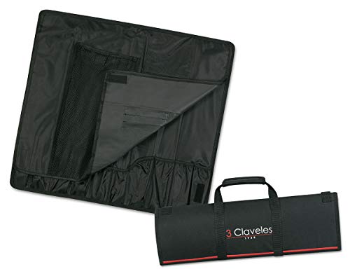 3 Claveles Estuche Cuchillos, Tela, Negro, Centimeters