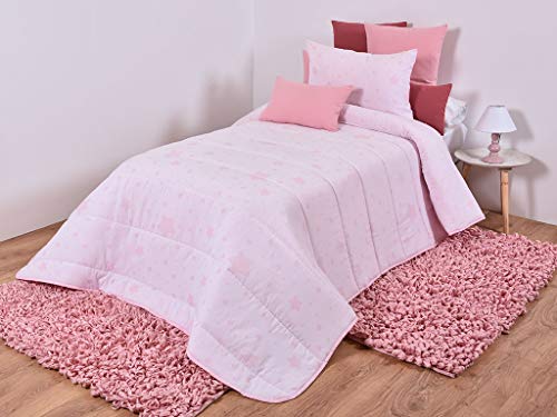 Edredon Stelle Rosa 190 X 260 (Letto Da 90 Cm) +1 Fc 50 X 70