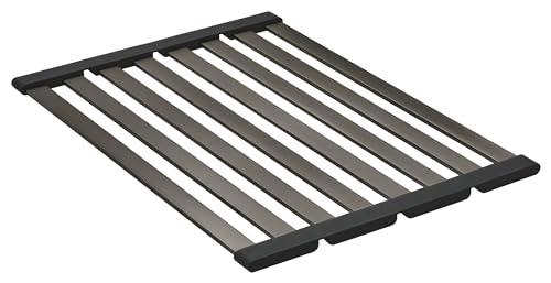 Grohe Griglia Scolapiatti Pieghevole Grande, 490 X 348 Mm, Acciaio Inossidabile, Lavabile In Lavastoviglie, Grafite Spazzolato, 40854Al0