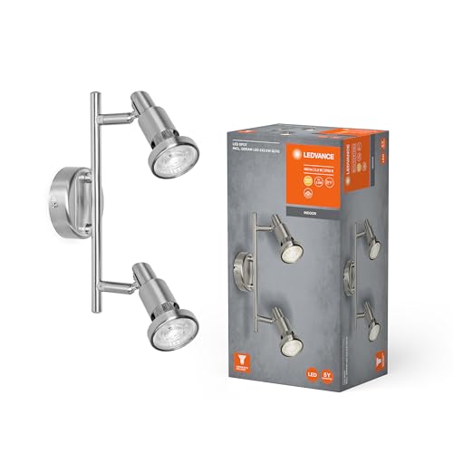 Ledvance Led Led Spot Gu10 Faretto 1 Fiamma Di Qualità In Alluminio, Adatto Per Pareti E Soffitti Interni, Sorgente Luminosa Gu10 Sostituibile Inclusa