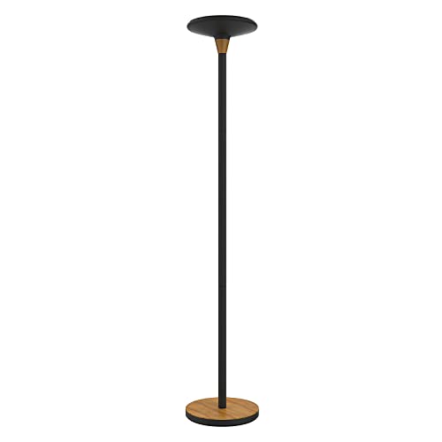 Unilux Baly, Lampada A Led Da Terra 44W, 180 X 34 Cm, Con Variazione Dell'Intensità Luminosa, Nero O Bambù