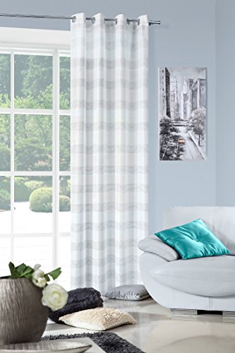 Eurofirany Tenda, Tessuto, Bianco, 140 X 250 X 0,3 Cm