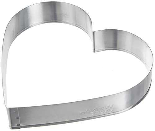 Stampini Per Biscotti A Forma Di Cuore Forma Per Quiche, Argento, Banda Stagnata, Silver, 15.5 X 3 Cm