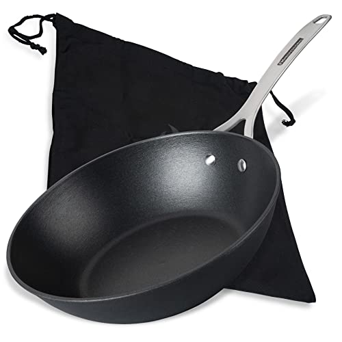 Fmprofessional Force, Padella Wok In Ghisa, 28 Cm, Con Rivestimento Antiaderente Di Alta Qualità, Adatta A Tutti I Piani Cottura (Anche A Induzione),