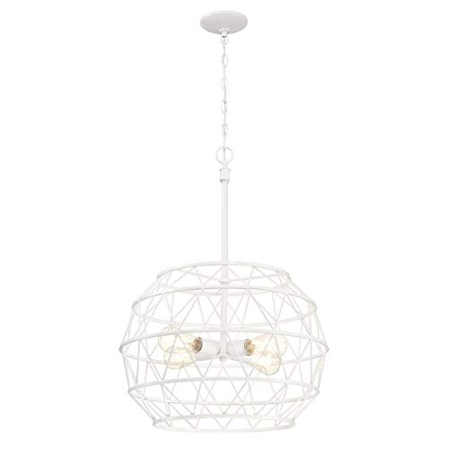 Westinghouse Lighting 63678 – Lampadario Da Interno Sierra A Quattro Luci, Finitura Bianca