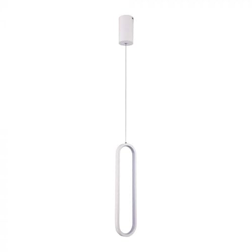 V-Tac Vt-7829 Lampadario Led 13W Ovale A Sospensione Dal Design Moderno 10 * 70 * 153Cm Colore Bianco 4000K - 10091