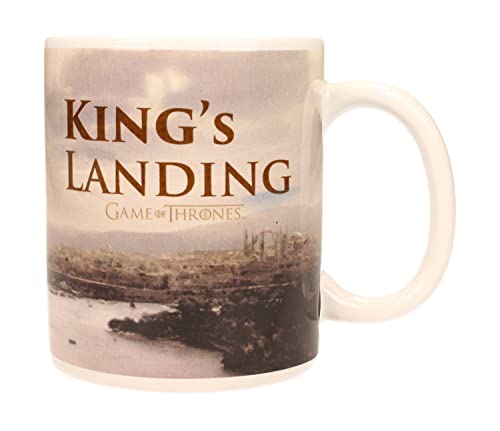 Sd Toys Sd-Sdtwrn02993 Tazza King'S Landing Game Of Thrones, Acciaio E Ceramica 0, Bianco, 9X13X11 Cm