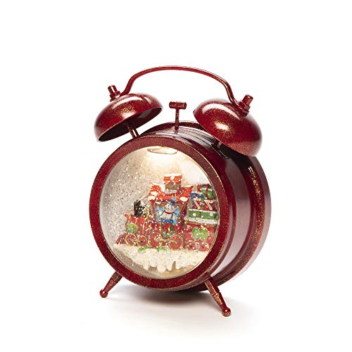 Konstsmide Natale Led Snow Globe Lanterna Sveglia Con Scena Del Treno, Riempito Ad Acqua/Interno (Ip20)/Opzionale 8 Canzoni Musica/Funzionamento A Bat