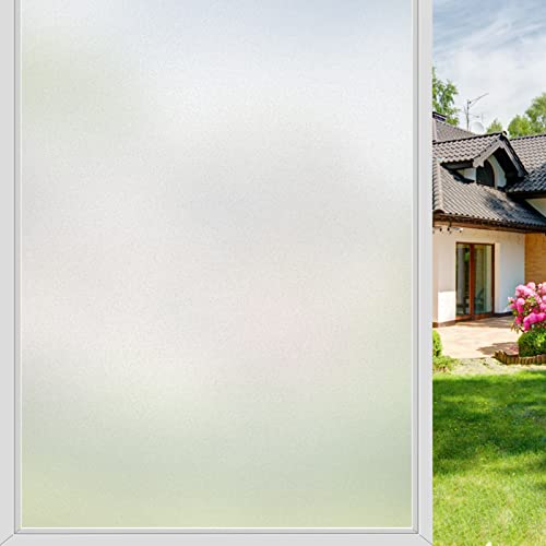 Diboniur Pellicola Vetri Finestre, Adesiva Glassato, Anti-Uv, Protezione Della Privacy,Per Ufficio Bagno Camera Da Letto,45 * 200Cm