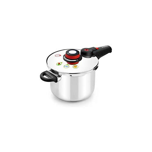 Monix Selecta, Pentola A Pressione, In Acciaio Inossidabile, Argento, 25 Cm, 4 E 6 Litri