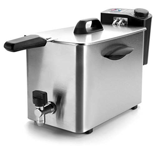 Lacor 69134- Friggitrice Elettrica 4 Lt 2500 W Con Rubinetto