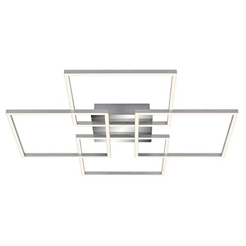 Briloner Leuchten - Lampada Da Soffitto, Lampada Da Soffitto Dimmerabile, Funzione Memory, 2 Moduli Led Girevoli, 57 Watt, 4.800 Lumen, 3.000 Kelvin,