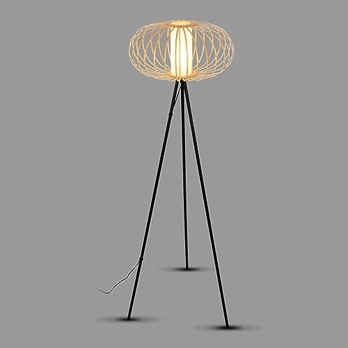 Briloner - Lampada Da Terra Per Soggiorno, Lampada Da Lettura, Lampada Da Soggiorno, Lampada Da Soggiorno, Lampada Da Terra In Legno, Lampada Da Terra