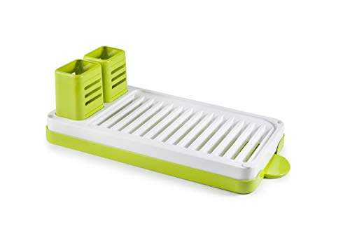 Ibili - Escurreplatos Eco Ibili Blanco - Verde 22 X 44 X 13 Cm.