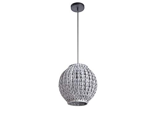 Lussiol Lampadario Tahia Sospensione Rattan 60W Grigio Ø 31Xh31Cm