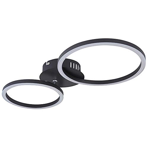Globo Deckenleuchte Metall Schwarz Matt, 1Xled Illuminazione 0 W, Nero Opaco