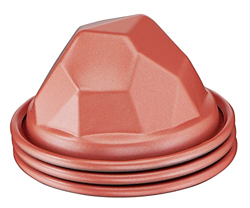 Tefal Creabake - Set 3 Moldes Volcano Creabake, Moldes Repostería, 7.5 Cm, Revestimiento Antiadherente, Sistema Apilable, Recetas Creativas Dulces Y S