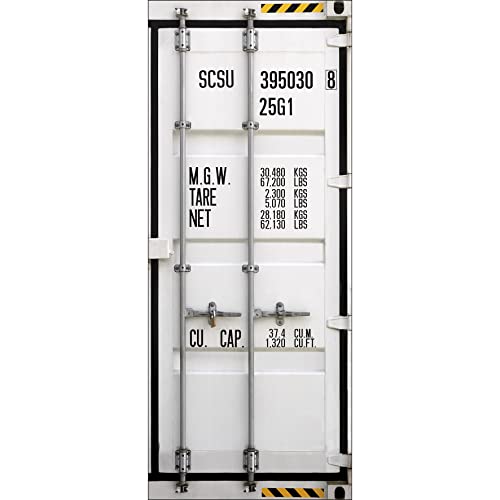 Trompe L'Oeil Porte Adhésif Container, Polyvinyl, Grigio, 83 X 0, 1 X 204 Cm