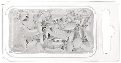 Rayher Hobby 7871602 Puntine Rotonde, 4 E 8 Mm, Confezione Da 75 Pezzi, Bianco