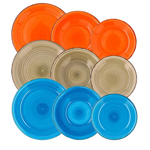 Quid Vita Stoviglie Ceramica 18 Pezzi-P Persone Multicolore