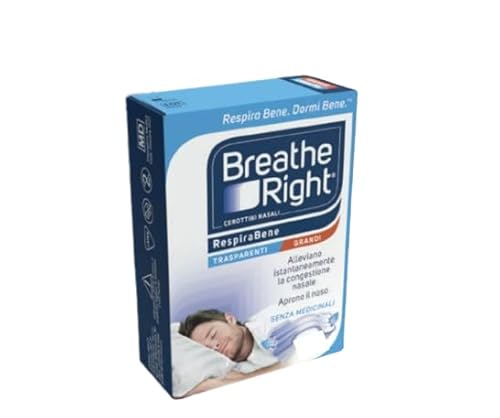 Cerotti Nasali Breathe Right Trasparenti Grandi 10 Pezzi