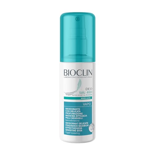 Bioclin Deo Talc 48H - Vapo Deodorante Ipersudorazione Delicato Profumo, 100Ml