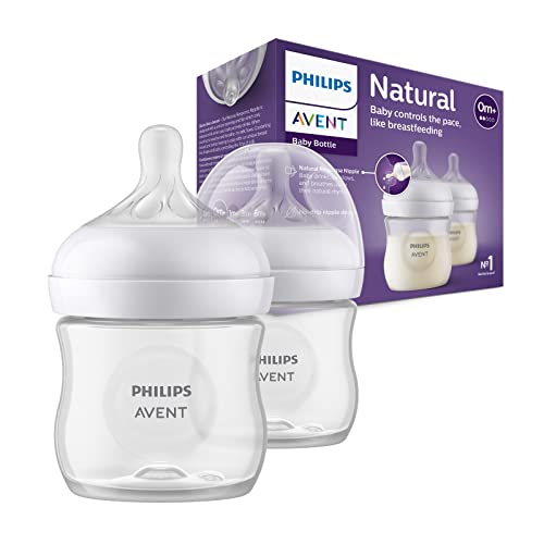 Philips Avent Biberon Natural Response - 2 Biberon Da 125 Ml Per Neonati E Bambini Di Pochi Mesi, Senza Bpa (Modello Scy900/02)