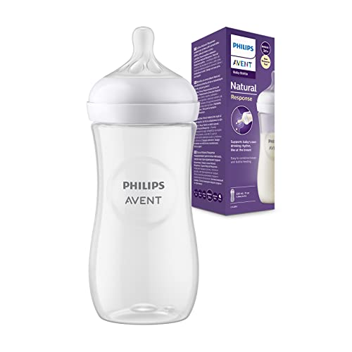 Philips Avent Biberon Natural Response - Biberon Da 330 Ml, Senza Bpa, Per Neonati Da 3 Mesi In Su (Modello Scy906/01)