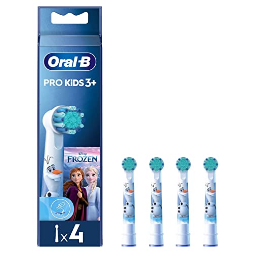Oral-B Kids 3+ Testine Spazzolino Elettrico Disney Frozen, Confezione Da 4 Testine Di Ricambio, Delicato Per I Bambini, Con Setole Morbide