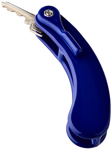 Mobiclinic, Impugnatura Ergonomica Chiavi, Gira-Chiavi, Marchio Europeo, Portachiavi, 3 Chiavi, Colore Blu