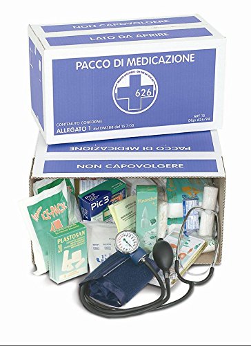 Pacco Medicazione All.1 +M/Pressione Sfigmomanometro Kit Pronto Soccorso