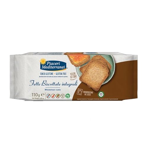 Piaceri Mediterranei Fette Biscottate Integrali Senza Glutine, 110G