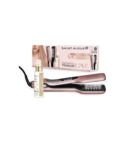 Saint Algue Coffret Lisseur Vapeur Demeliss Titanium Love Edition + Soin Nourrissant 100Ml Kera-Protein Lisseur Vapeur Plaques Flottantes Revetement T