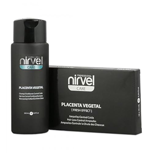 Cofanetto Anticaduta, 10 Fiale + Shampoo Da250 Ml, Alla Placenta Vegetale Nirvel.