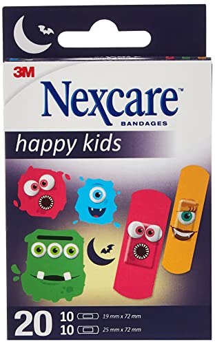 Nexcare Cerotti Per Bambini Monsters, 20 Pezzi Assortiti