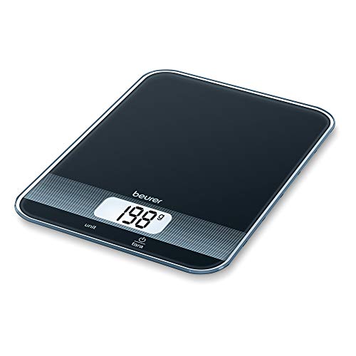 Beurer 704.04 Ks 19 Bilancia Da Cucina, Nero, Eléctrica, Cristallo
