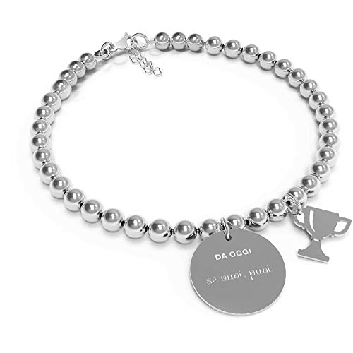 10 Buoni Propositi Bracciale Donna Vuoi, Puoi Collezione Mini Jewel
