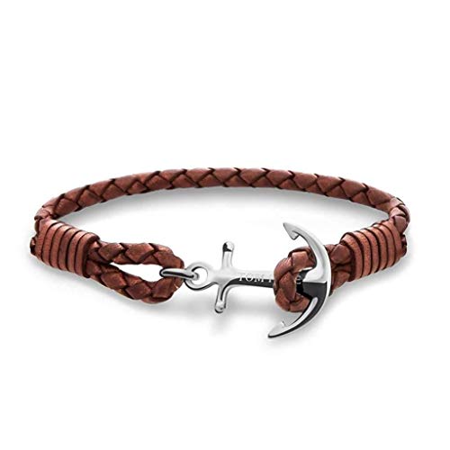 Tom Hope S0338254 Bracciale Unisex Tm022, Bianco, 18 Cm, 18 Cm, Metallo Non Prezioso, Nessuna Pietra Preziosa