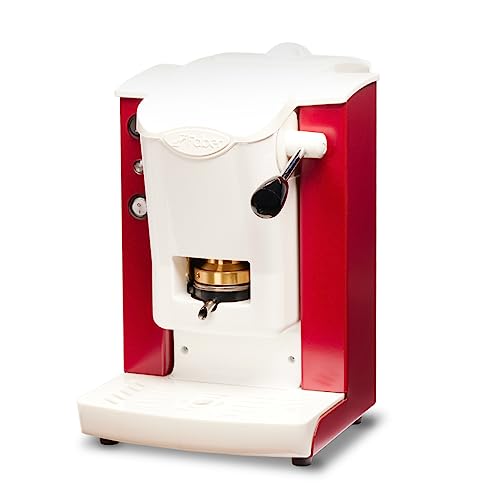 Faber Coffee Machines | Modello Slot Plast | Macchina Caffe A Cialde Ese 44Mm | Colore Borgogna Plastiche Bianco | Pressacialda In Ottone