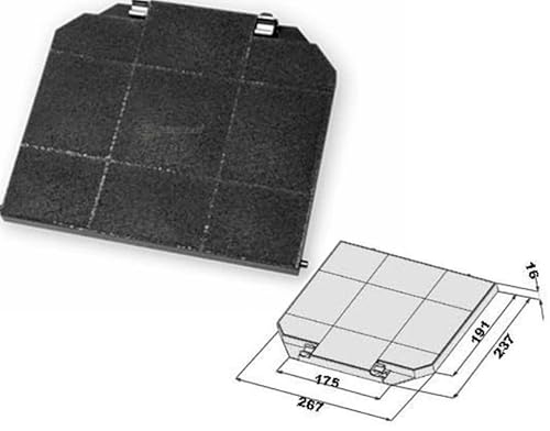 Filtro Cappa Carboni Attivi 267X237 Mm Faber Isola Premio Sensor Axia