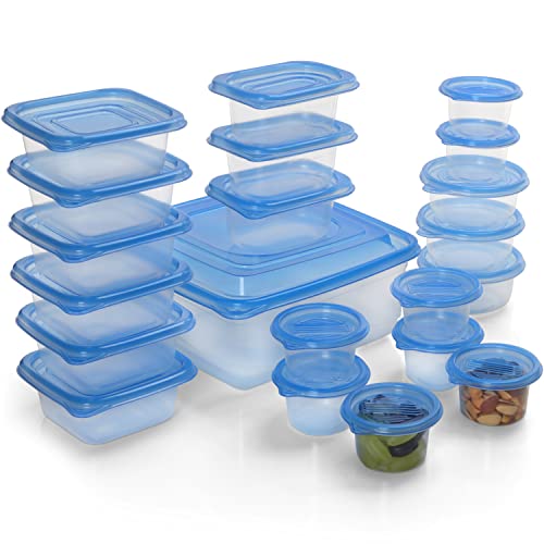 Freshly Contained 21 Pz Contenitori Per Alimenti In Plastica Con Coperchi Contenitori Ermetici Per Alimenti Senza Bpa - Porta Pranzo Da Ufficio Per Cu