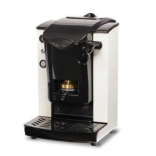 Faber Coffee Machines | Modello Slot Plast | Macchina Caffe A Cialde Ese 44Mm | Pressacialda In Ottone Regolabile (Bianco | Nero)