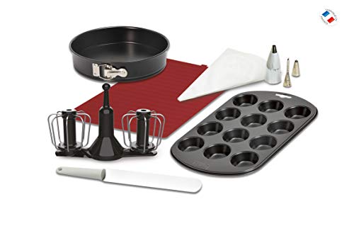 Moulinex Xf389010 Kit Pasticceria Per Robot Companion, Nero