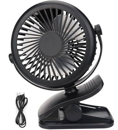 Mini Ventilatore Usb, Telgoner Silenzioso, Ventilatore Da Tavolo Con Batteria Ricaricabile, 3 Livelli Di Velocità, 360 Velocità Regolabili Per Camera