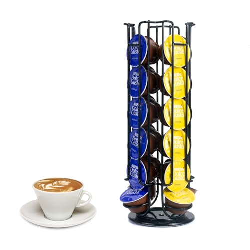Sysyly Porta Capsule Per Caffè Compatibile Con Dolce Gusto Capsules,Supporti Per Capsule,Porta Cialde Caffe,Portacapsule Per 24 Capsule,Supporto Girev