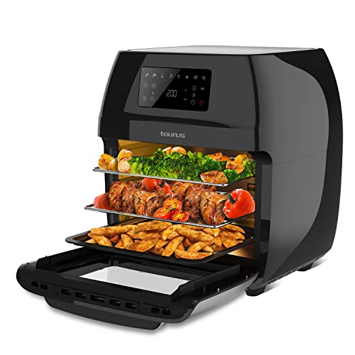 Taurus Air Fry Digital Grill, Friggitrice Senza Olio E Forno, Friggitrice Ad Aria Da 1700 W, 12 L, Programmabile 24 Ore, Fino A 200 Gradi, Programmabi